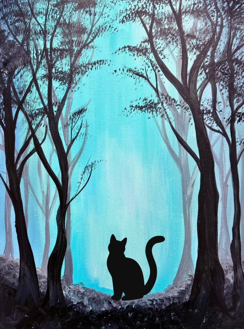Paint Party, 9th Oct, 7pm,  The River Wyre, Poulton, Halloween customise your own 'Mystic Forest'