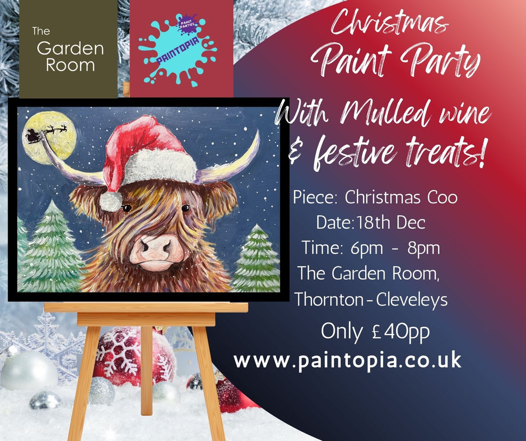 Paint & Sip, Thurs 18th Dec, 6pm-8pm, The Garden Room, Thornton-Cleveleys