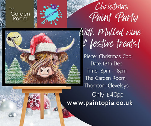 Paint & Sip, Thurs 18th Dec, 6pm-8pm, The Garden Room, Thornton-Cleveleys