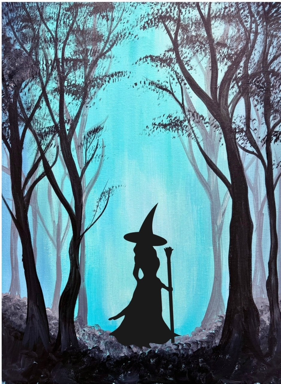 Paint Party, 9th Oct, 7pm,  The River Wyre, Poulton, Halloween customise your own 'Mystic Forest'