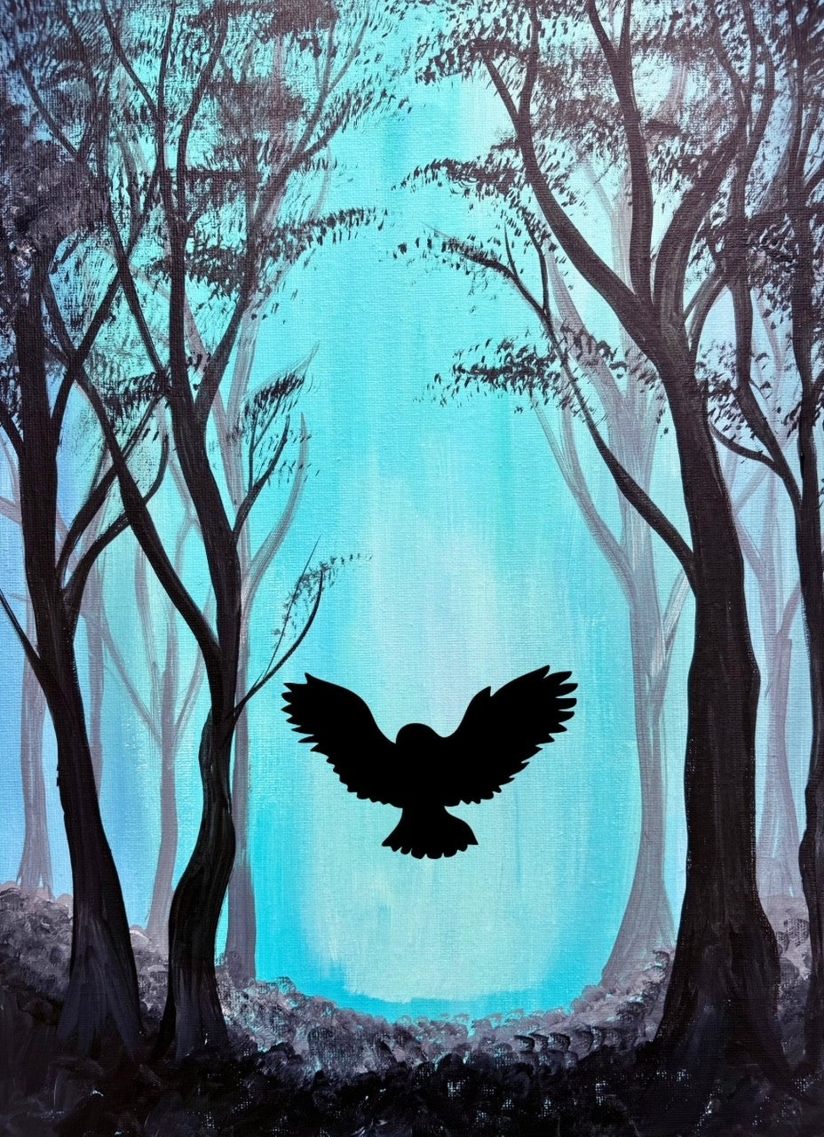 Paint Party, 9th Oct, 7pm,  The River Wyre, Poulton, Halloween customise your own 'Mystic Forest'