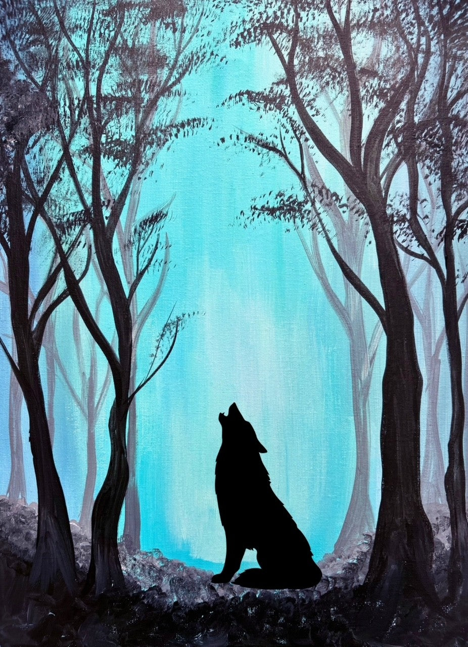 Paint Party, 9th Oct, 7pm,  The River Wyre, Poulton, Halloween customise your own 'Mystic Forest'